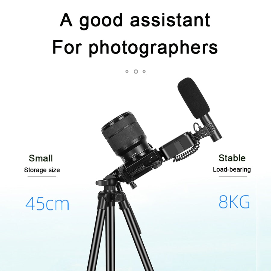 MAMEN Phone DSLR Camera Vlog Tripod Vlogging Kit with Remote Control Microphone LED Light