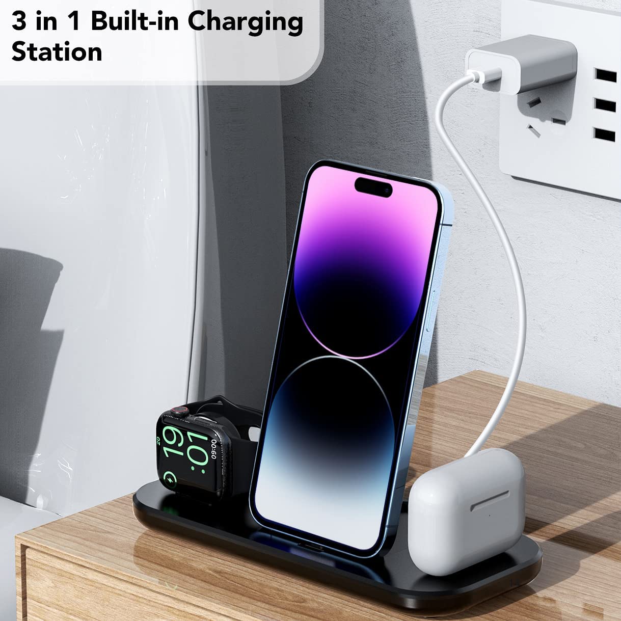 3 in 1 Wireless Charger Foldable Fast Charging Station
