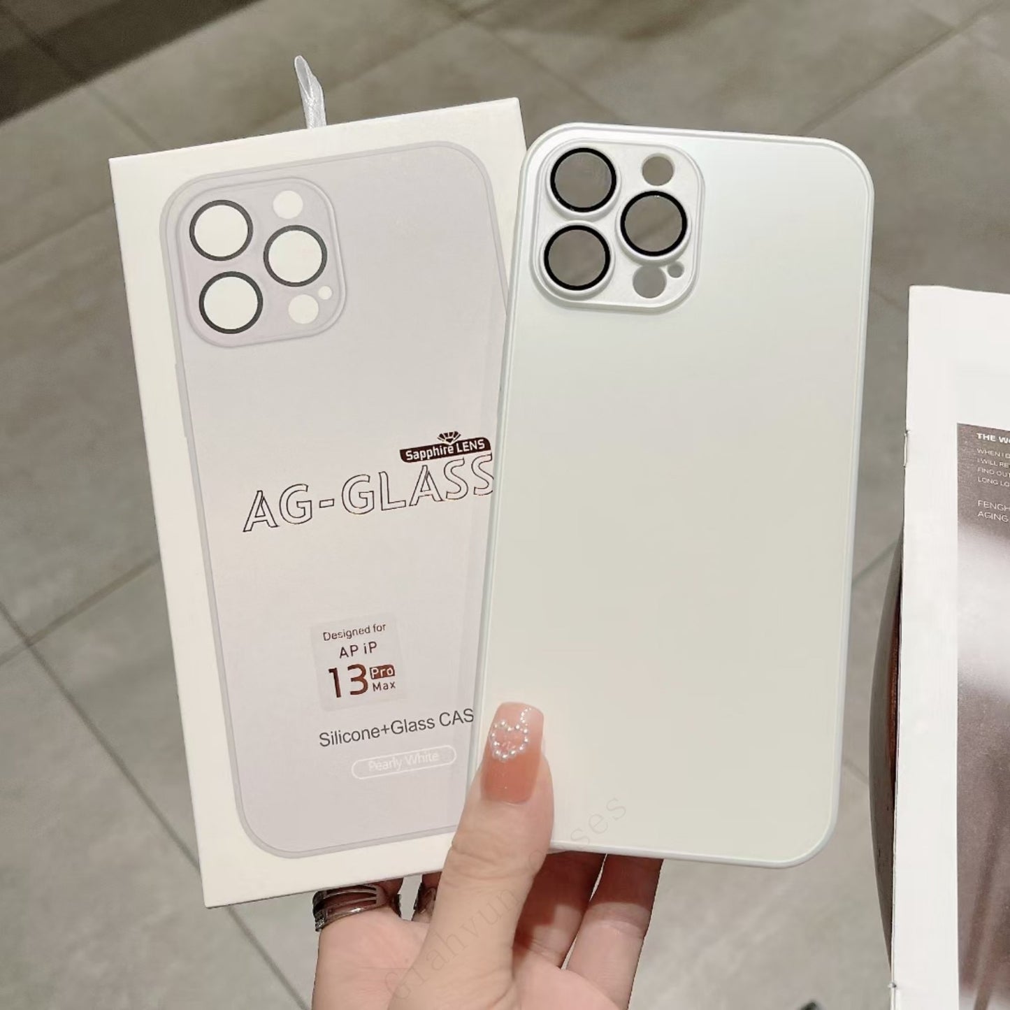 Silicone Matter Glass Magnetic Phone Case For iPhone