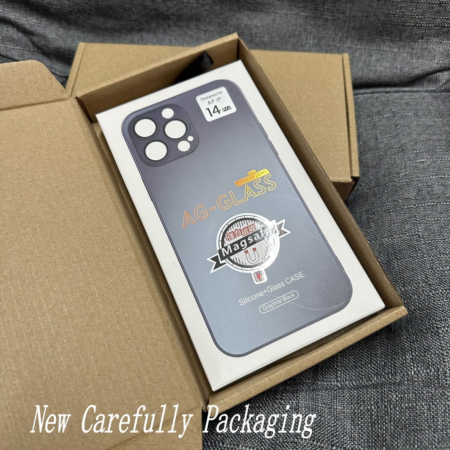 Silicone Matter Glass Magnetic Phone Case For iPhone