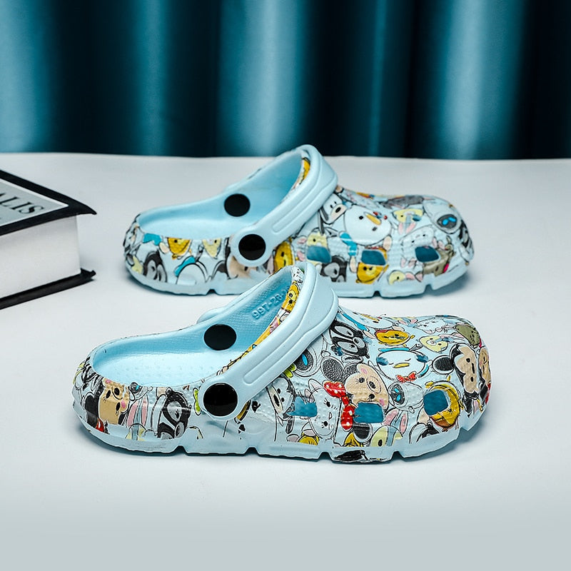 Children New Cute Cartoons Kids Mules Clogs Summer Croc