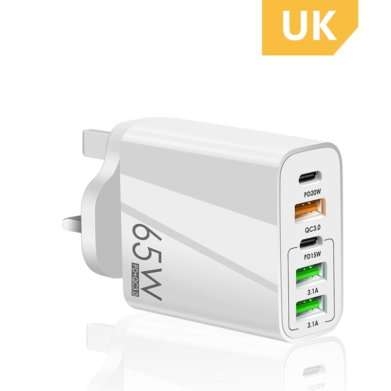 65W Quick Charge 3.0 PD USB Type C Charger