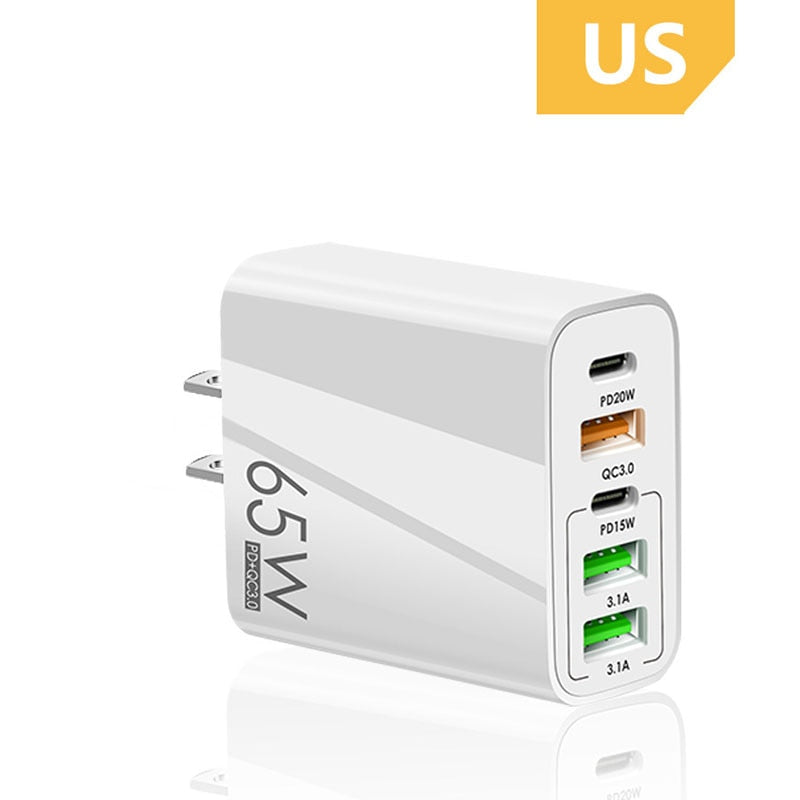 65W Quick Charge 3.0 PD USB Type C Charger