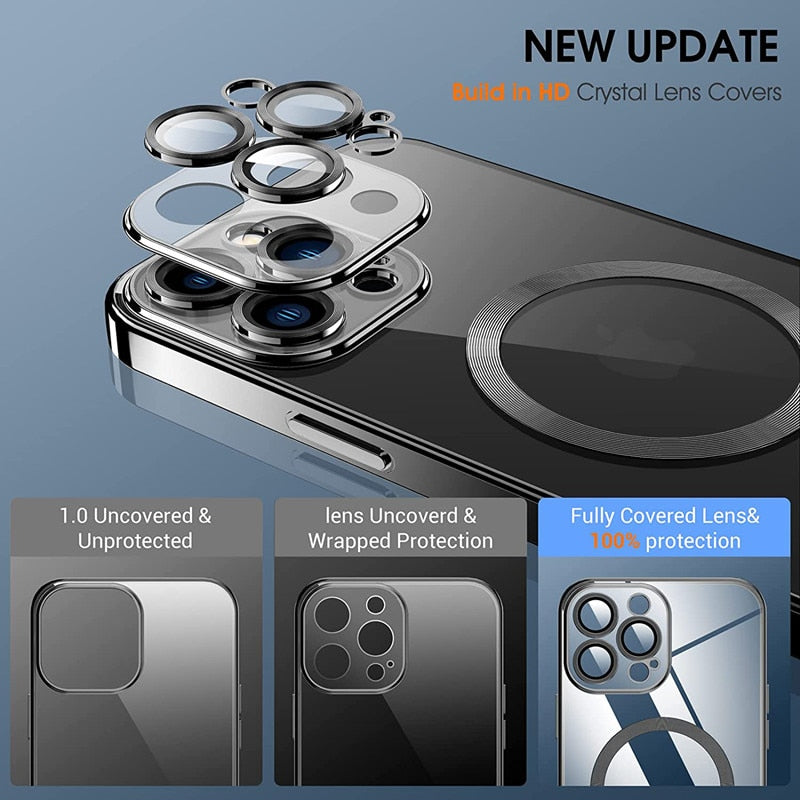 Luxury Magnetic Case For Magsafe Wireless Charging For iPhone