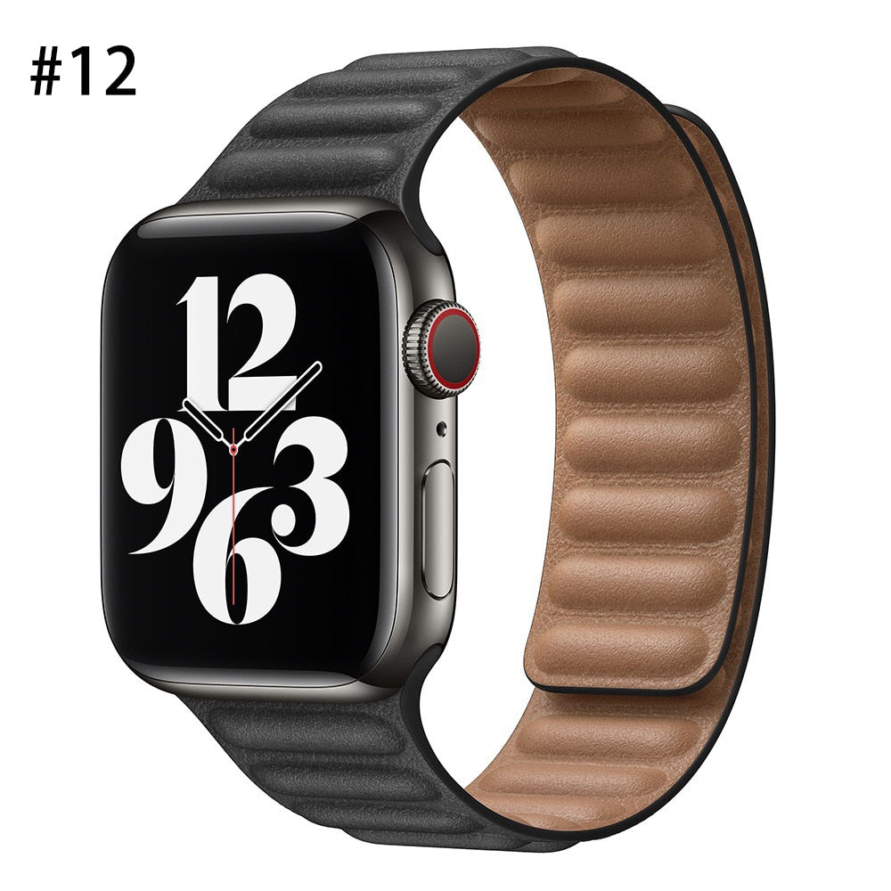 Leather Strap for Apple watch Ultra band