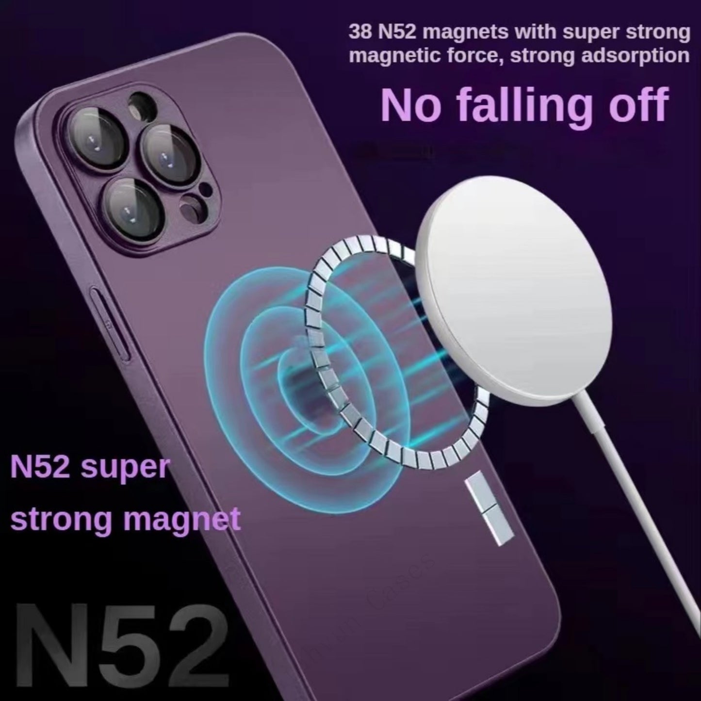 Silicone Matter Glass Magnetic Phone Case For iPhone