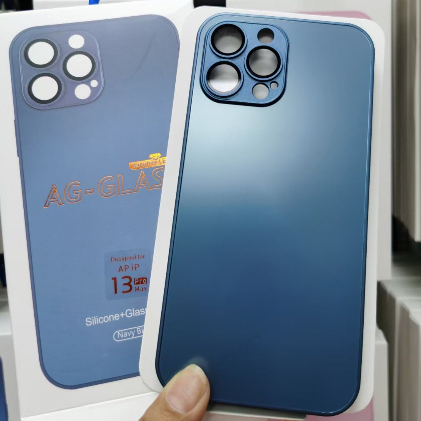 Silicone Matter Glass Magnetic Phone Case For iPhone