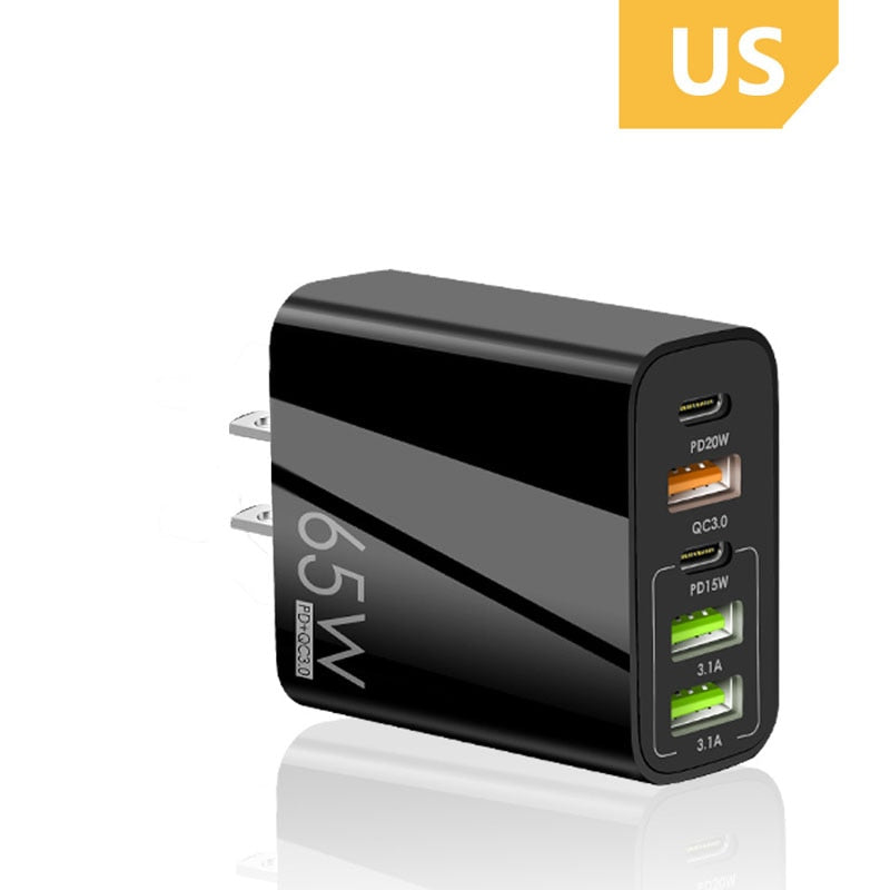 65W Quick Charge 3.0 PD USB Type C Charger