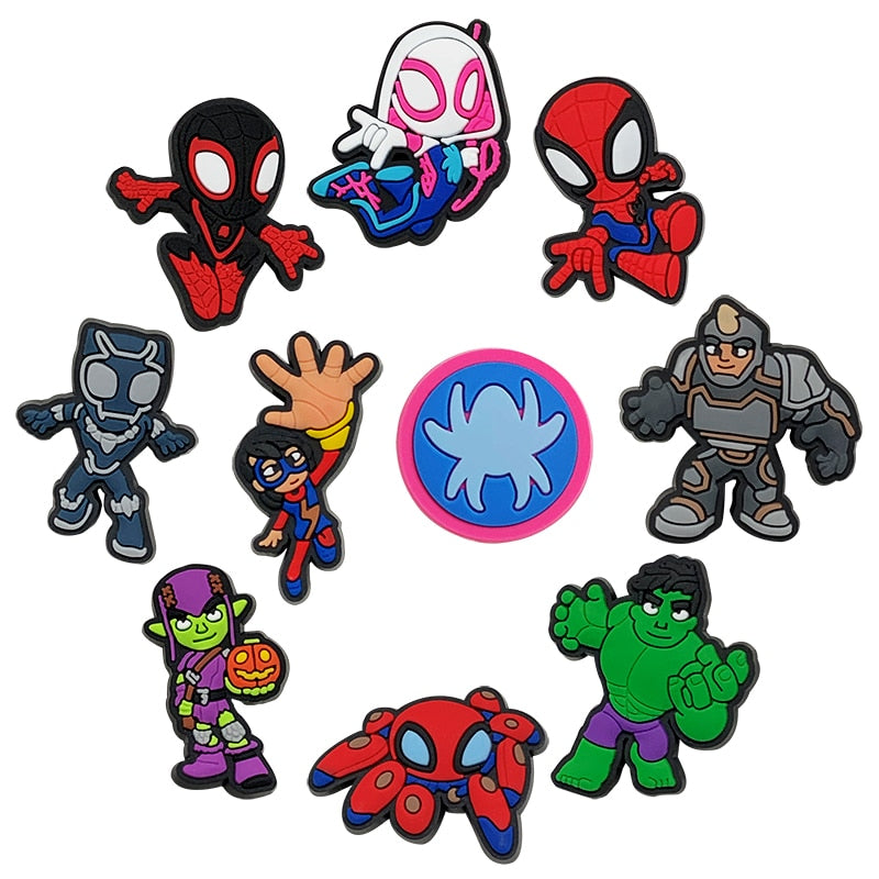 Cute Disney Marvel superhero PVC croc shoes charms