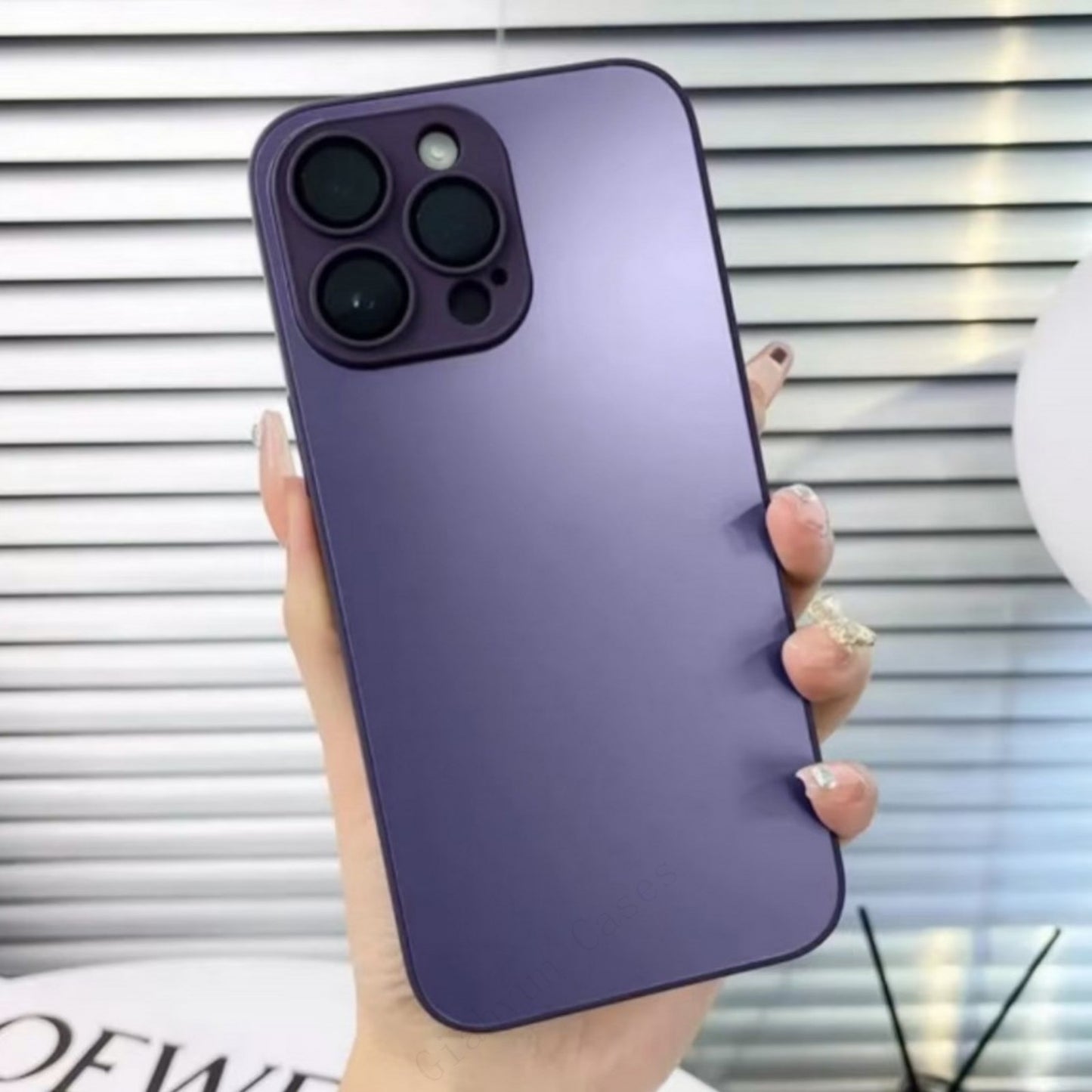 Silicone Matter Glass Magnetic Phone Case For iPhone