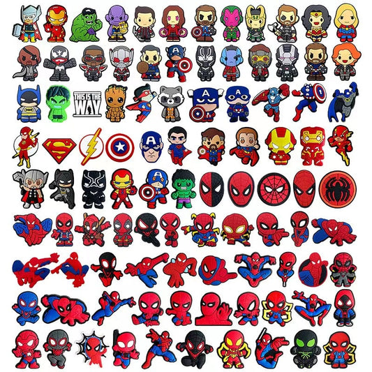 Cute Disney  Marvel superhero PVC croc shoes charms