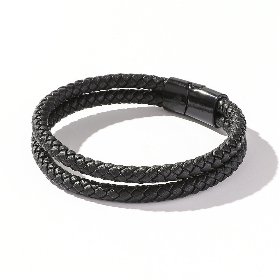 Handmade Woven Leather Wrap Bracelet