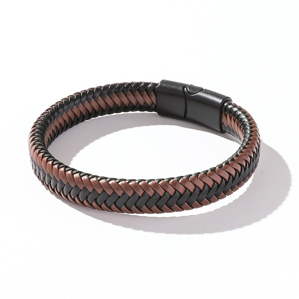 Handmade Woven Leather Wrap Bracelet