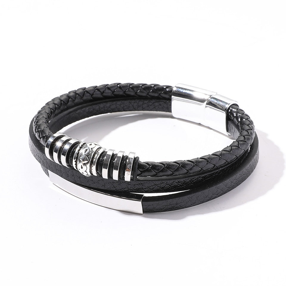 Handmade Woven Leather Wrap Bracelet