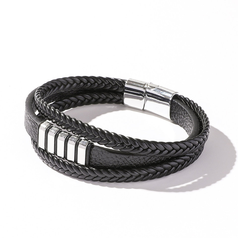 Handmade Woven Leather Wrap Bracelet