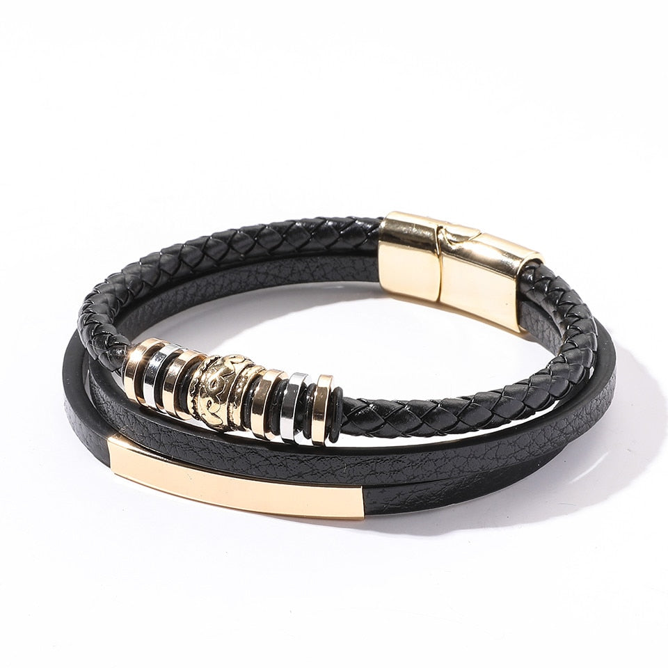 Handmade Woven Leather Wrap Bracelet