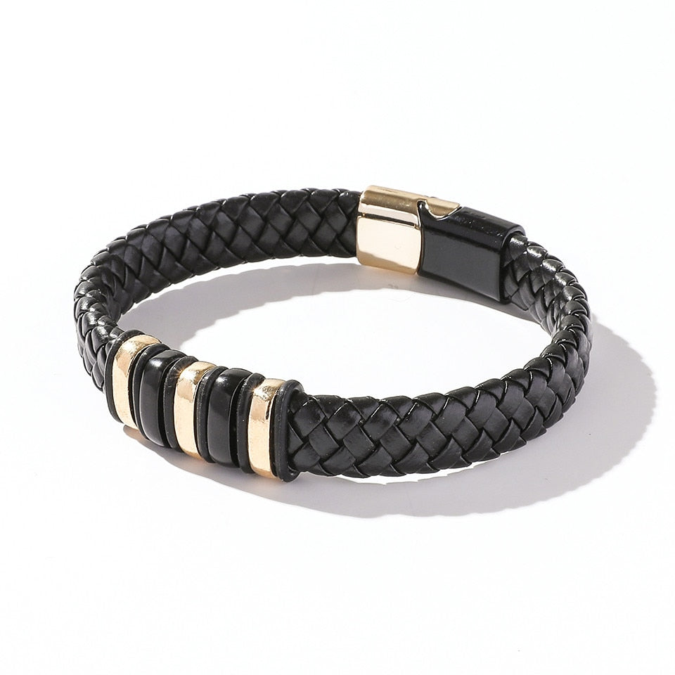 Handmade Woven Leather Wrap Bracelet