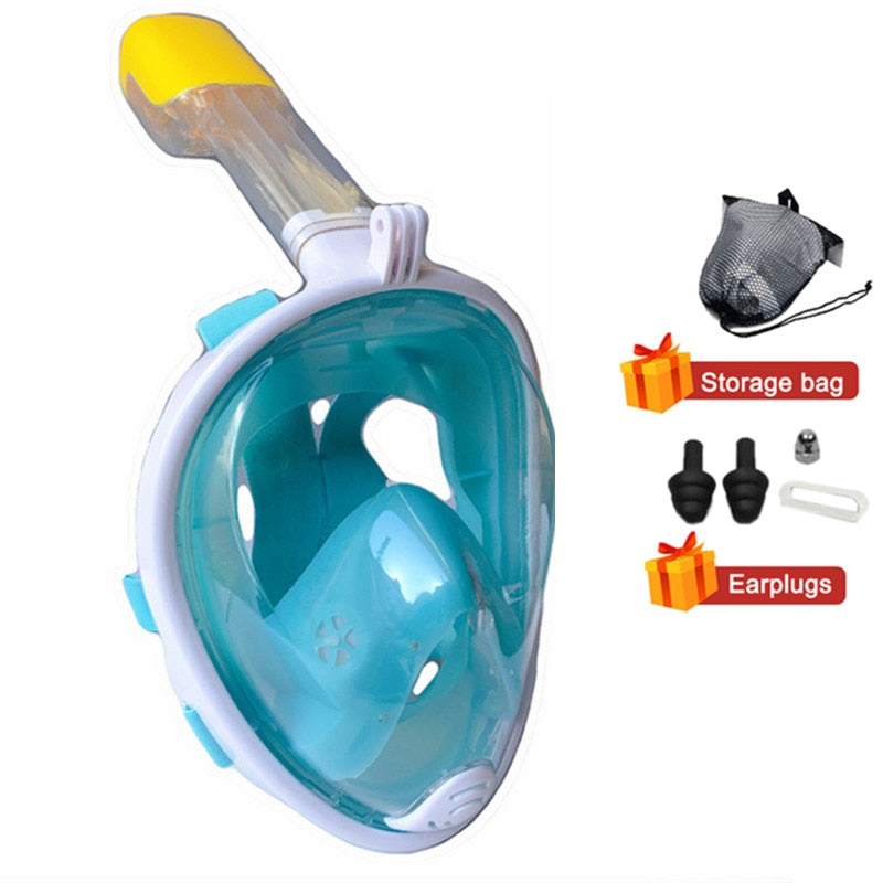 Full Face Snorkel Mask with Detachable Camera Holder