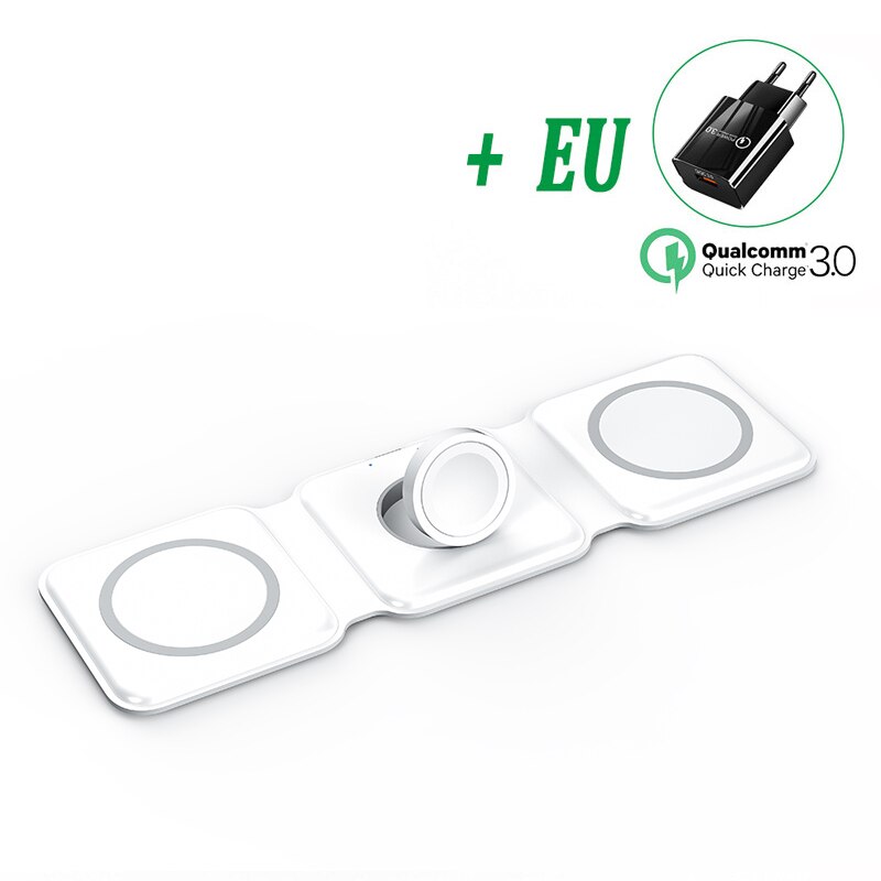 65W 3 in 1 Magnetic Wireless Charger Pad Stand