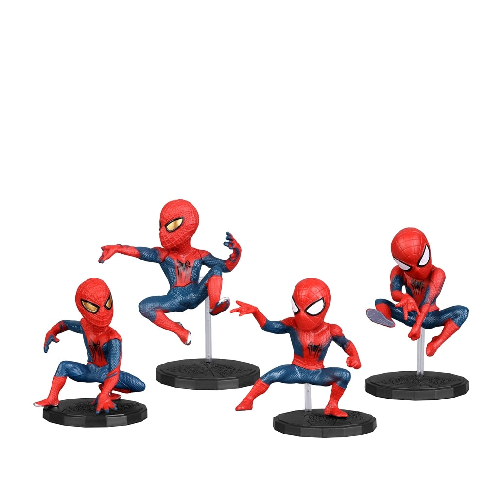 Disney Marvel Avengers Spider Man 4pcs/Set 6-8cm Action Figure Posture