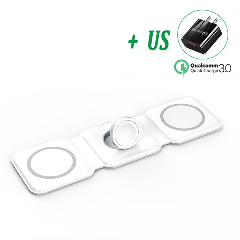 65W 3 in 1 Magnetic Wireless Charger Pad Stand