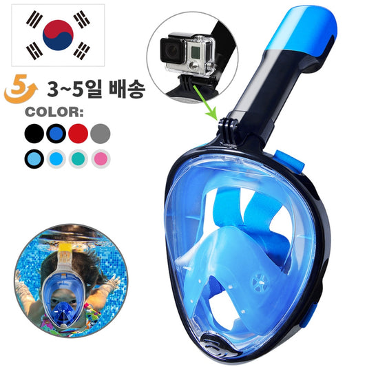 Full Face Snorkel Mask with Detachable Camera Holder